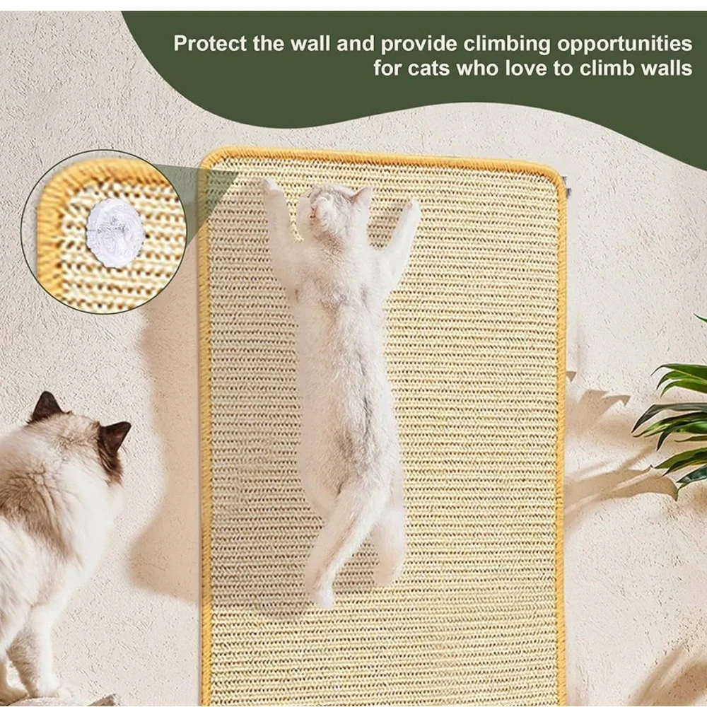 Interactive Cat Scratching Mat with Toy